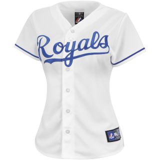 Majestic Athletic Kansas City Royals Mike Moustakas Womens Replica Home Jersey
