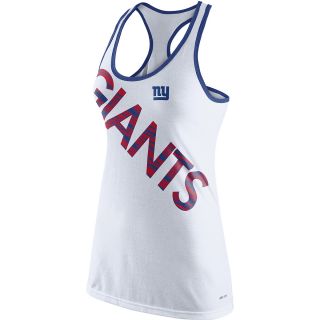 NIKE Womens New York Giants Warp Logo Dri Blend Racer Tank   Size Small,