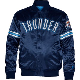 Oklahoma City Thunder Logo Blue Jacket (STARTER)   Size Large, Black