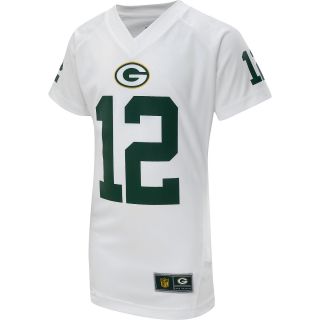 NFL Team Apparel Girls Green Bay Packers Aaron Rodgers Name And Number White V 
