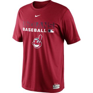 NIKE Mens Cleveland Indians Dri FIT Legend Team Issue Short Sleeve T Shirt  
