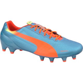 PUMA Mens evoSPEED 1.2 FG Soccer Cleats   Size 14, Blue/orange