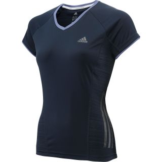 adidas Womens Supernova Short Sleeve Running T Shirt   Size Large, Nightshadow