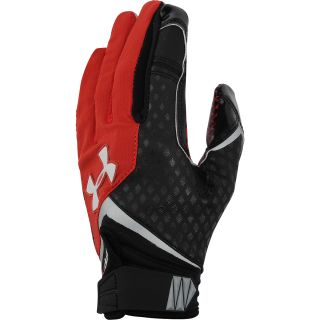 UNDER ARMOUR Adult Nitro Football Gloves   Size Small, Red/black