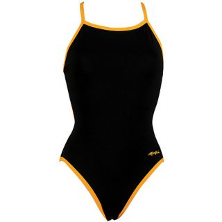 Dolfin Chloroban Solid Reversible Swimsuit Womens   Size 30, Black/gold (9506C 
