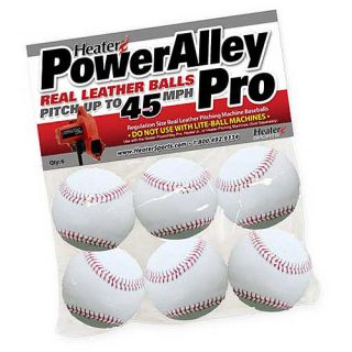 Heater Sports PowerAlley White Leather Balls (6 Pack) (PAPMBL44)