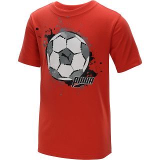 PUMA Boys Soccer Splash Short Sleeve T Shirt   Size Xl, Red