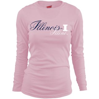 MJ Soffe Girls Illinois Fighting Illini Long Sleeve T Shirt   Soft Pink   Size