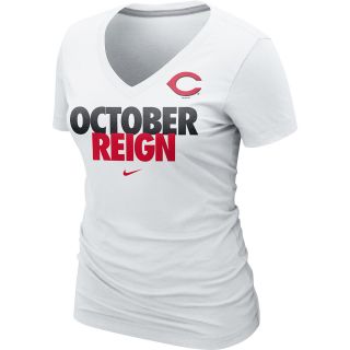 NIKE Womens Cincinnati Reds October Reign Tri Blend Short Sleeve T Shirt  