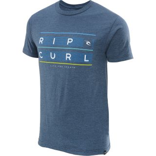 RIP CURL Mens Spaced Out Heather Short Sleeve T Shirt   Size Medium, Navy