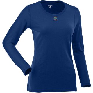 Antigua Womens Florida Gators Relax LS 100% Cotton Washed Jersey Scoop Neck