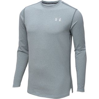 UNDER ARMOUR Mens ColdGear Fitted Crew Shirt   Size 2xl, True Grey
