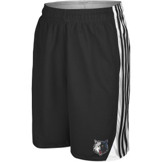 adidas Mens Minnesota Timberwolves Full Color Logo Black Basketball Shorts  