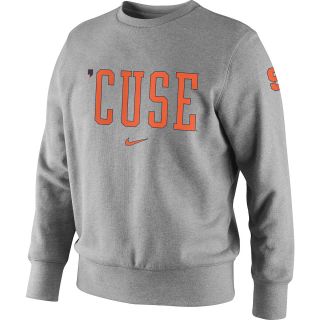 NIKE Mens Syracuse Orange College Crew Sweatshirt   Size Large, Dk.grey
