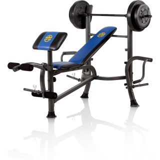 Marcy Standard Weight Bench with 80 lb. Weight Set (MWB 36780B)
