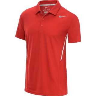 NIKE Mens Power UV Polo Shirt   Size 2xl, Gym Red/grey