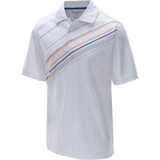TOMMY ARMOUR Mens Chest Stripe Short Sleeve Golf Polo   Size 2xl, Bright White