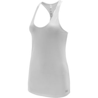 UNDER ARMOUR Womens Achieve T Back Tank   Size Small, White/silver