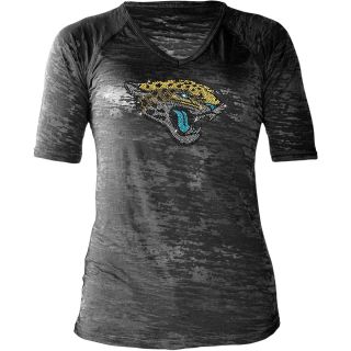 Touch By Alyssa Milano Womens Jacksonville Jaguars Rhinestone Logo T Shirt  