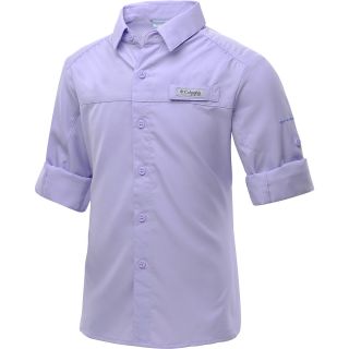 COLUMBIA Girls Tamiami Long Sleeve Shirt   Size Medium, Whitened Violet