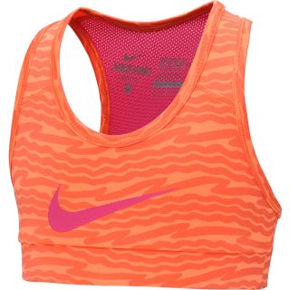 NIKE Girls Pro Hypercool Graphic Sports Bra   Size Xl, Orange/pink