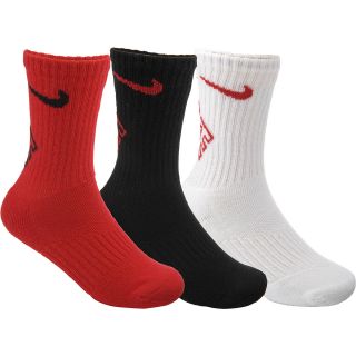 NIKE Kids Graphic Crew Socks   3 Pack   Size 5 6, Red/white/blue