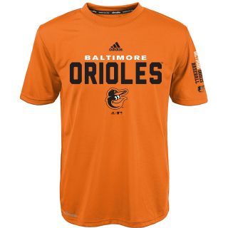 adidas Youth Baltimore Orioles ClimaLite Batter Short Sleeve T Shirt   Size