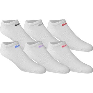 NIKE Womens Performance Cotton No Show Socks, 6 Pack   Size Medium, White