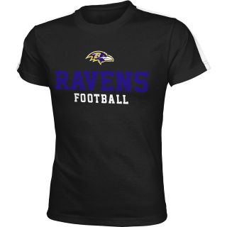 NFL Team Apparel Youth Baltimore Ravens Team Play Black T Shirt   Size Medium,