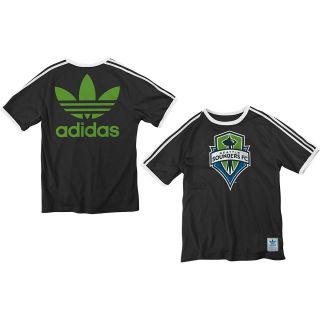 adidas Mens Seattle Sounders Three Stripe Short Sleeve T Shirt   Size 2xl,