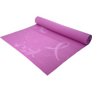 GAIAM 3MM Pink Ribbon Breast Cancer Yoga Mat   Size 3mm, Pink