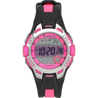 ARMITRON Womens 45/7030 Chronograph Watch, Black/pink