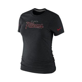 NIKE Womens Atlanta Falcon Script Tri Blend T Shirt   Size Large, Black/grey