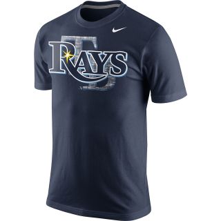 NIKE Mens Tampa Bay Rays Team Issue Woodmark Short Sleeve T Shirt   Size