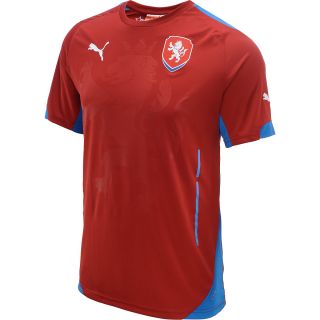 PUMA Mens Czech Republic 2014 Home Replica Soccer Jersey   Size Medium, Chili