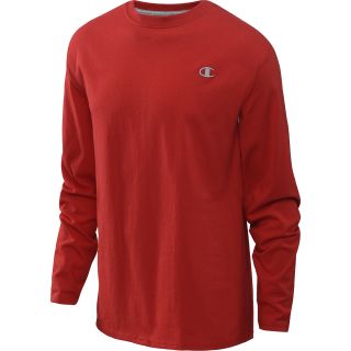 CHAMPION Mens Jersey Long Sleeve T Shirt   Size 2xl, Crimson