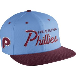 NIKE Mens Philadelphia Phillies MLB Coop SSC Throwback Adjustable Cap, Lt.blue