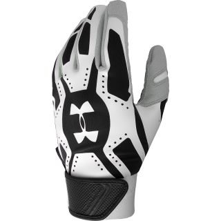 UNDER ARMOUR Adult Motive Batting Gloves   Size Medium, Black/white