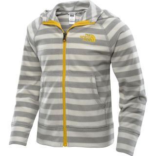 THE NORTH FACE Boys Striped Glacier Full Zip Hoodie   Size Small, Ether Gray