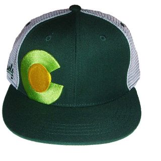 AKSELS Mens Colorado State Flag Green Adjustable Hat, Green