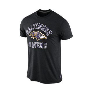 NIKE Mens Baltimore Ravens Retro Short Sleeve T Shirt   Size 2xl, Black