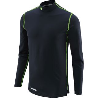 UNDER ARMOUR Mens ColdGear Fitted Long Sleeve Mock Neck Shirt   Size Large,