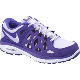 NIKE Girls Dual Fusion Run 2 GS Running Shoes   Size 6.5, Electro Purple/white
