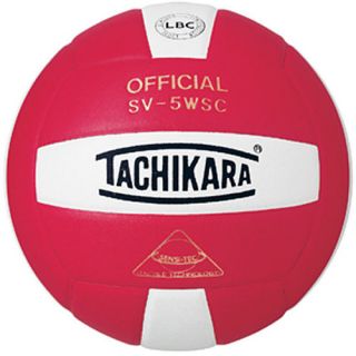 Tachikara Indoor Composite Volleyball, Scarlet/white (SV5WSC.SCW)