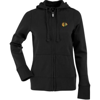 Antigua Womens Chicago Blackhawks Signature Hooded Full Zip Sweatshirt   Size