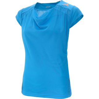 adidas Womens adiZero Cap Sleeve Tennis T Shirt   Size Xl, Blue/white