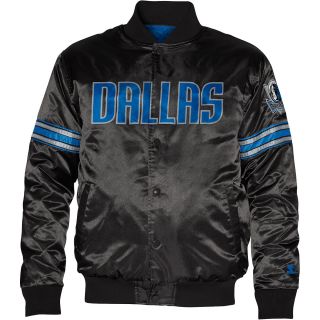 Dallas Mavericks Logo Black Jacket (STARTER)   Size Large, Black