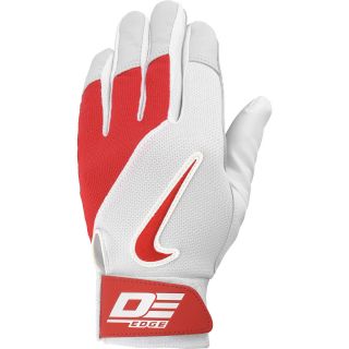 NIKE Diamond Elite Edge Adult Baseball Batting Gloves   Size Xl, White/red