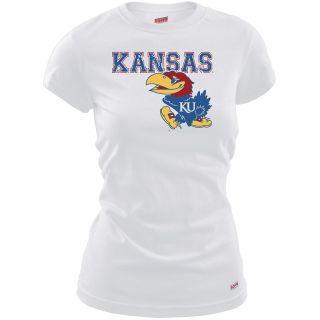 MJ Soffe Womens Kansas Jayhawks T Shirt   White   Size Medium, Kansas