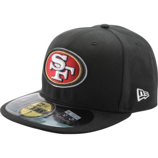 NEW ERA Mens San Francisco 49ers Official On Field 59FIFTY Fitted Black Cap  